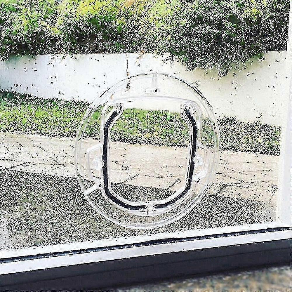 Easy Install Clear Glass Pet Door 30cm Selective Entry