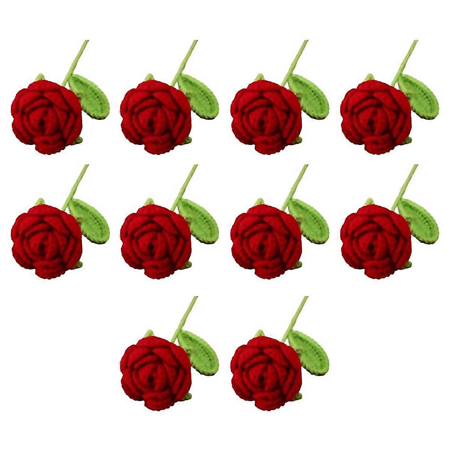 For Handmade Knitted Rose