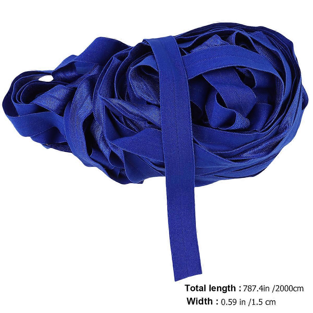 Elastic Sewing Strap Colorful Double Back Wrapping Strip Blue 2000cm x 1.5cm x 0.1cm Durable And Breathable 1Pc