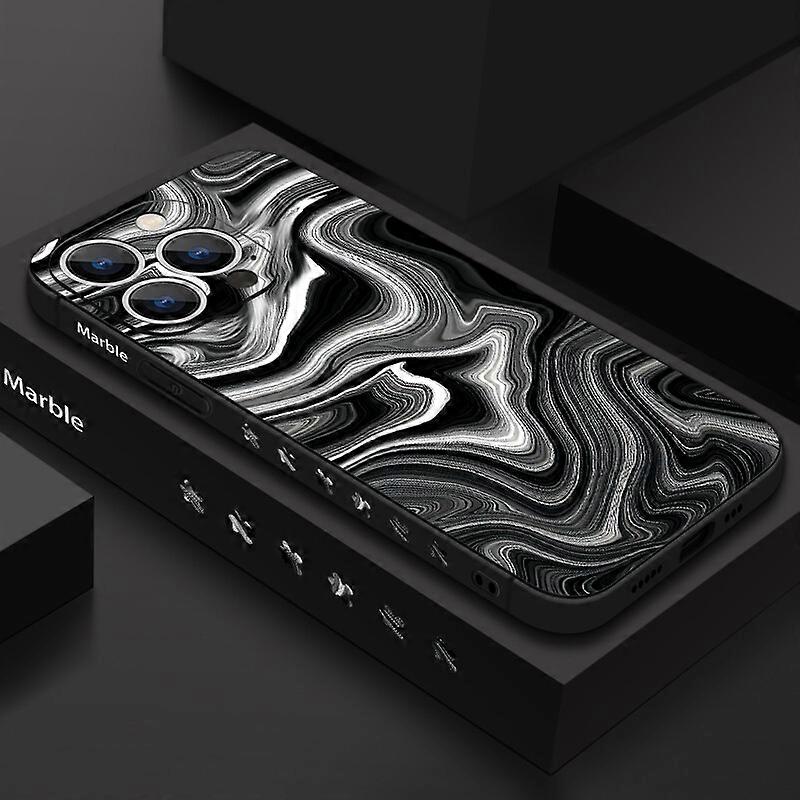 Marble Phone Case For iPhone 17 16 15 Pro Max 14 13 12 11 Shockproof Soft Cover