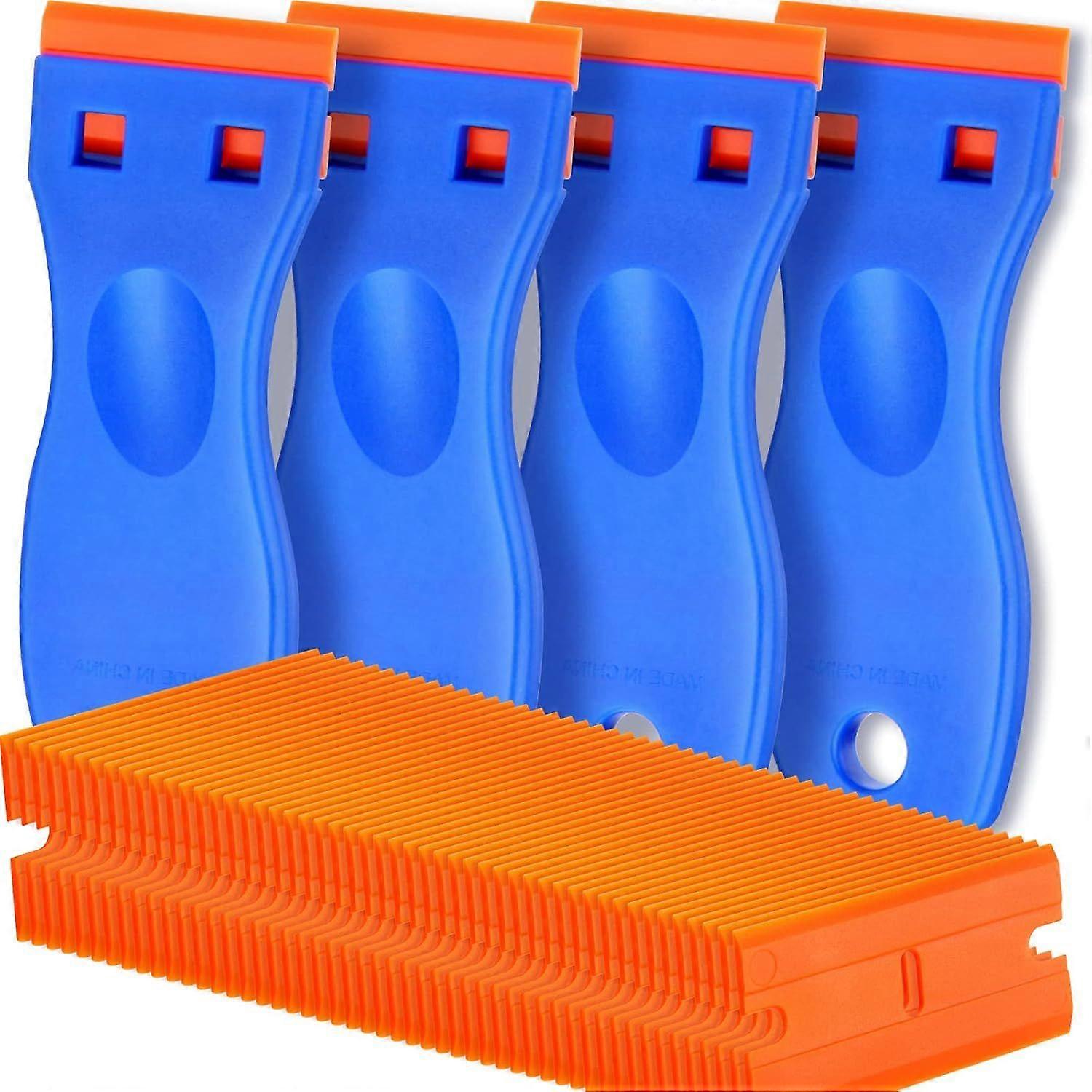 4 pcs plastic scraper blades and 100 pcs blades, plastic scraper blades, remove