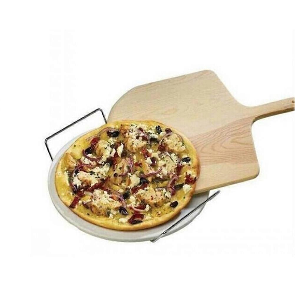 Natural Beige Wooden Pizza Peel for Baking with 14 Inch Paddle