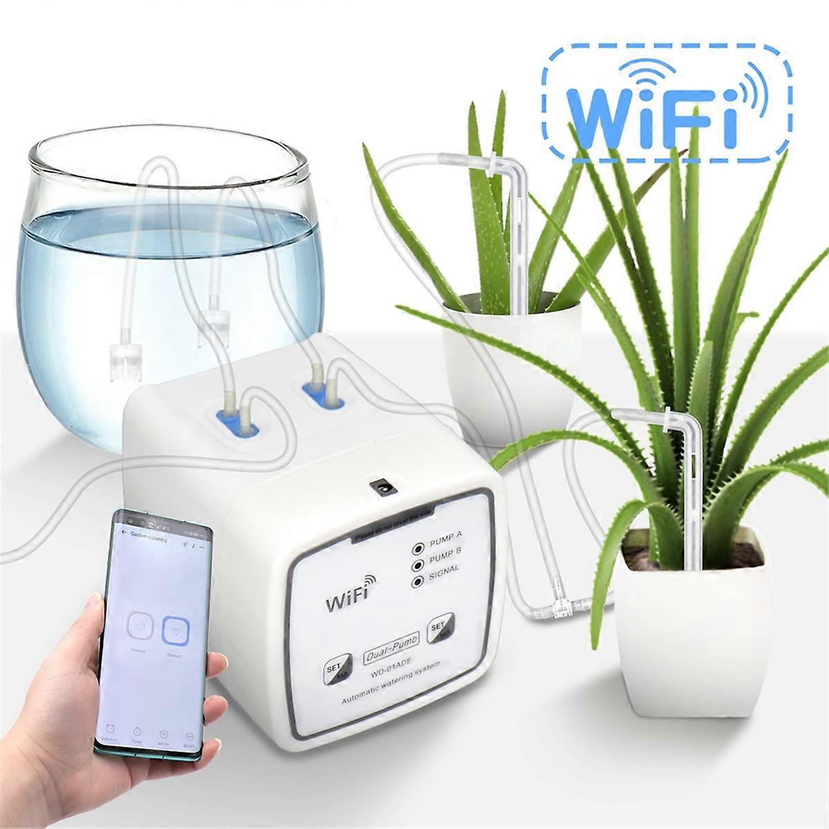 WIFI Hydroponic Equipment Intelligent Watering Device Double Pump Timed Automatic Drip Irrigation Sy