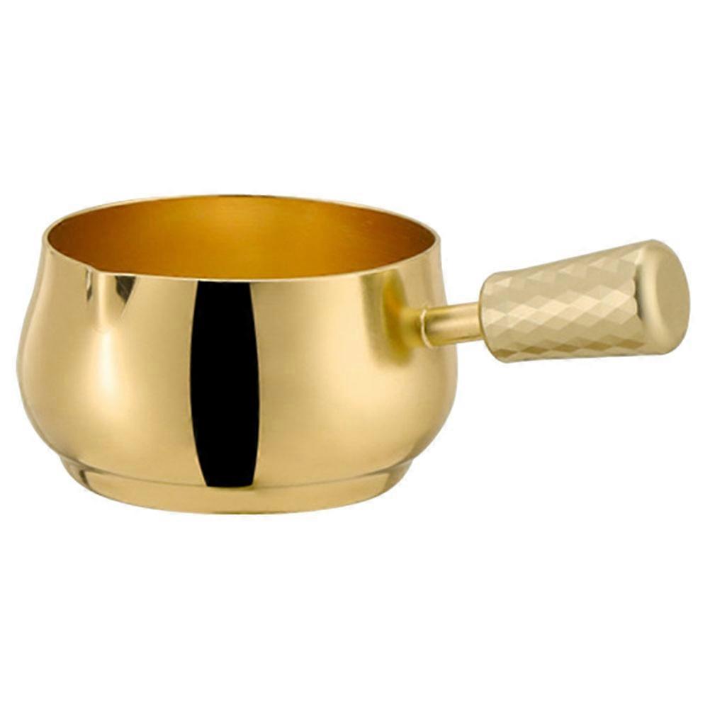 Modern Portable Sauce Storage Bowl 2Pcs With Handle For Kitchen And Bar Use 9.5X5.5X3CM Golden Condiment Holder