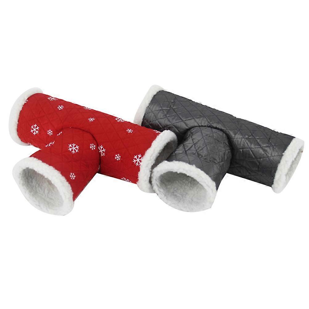 Mice Warm Mat Three Tunnel Sleep Playing Bed with 6Pcs for Small Pets