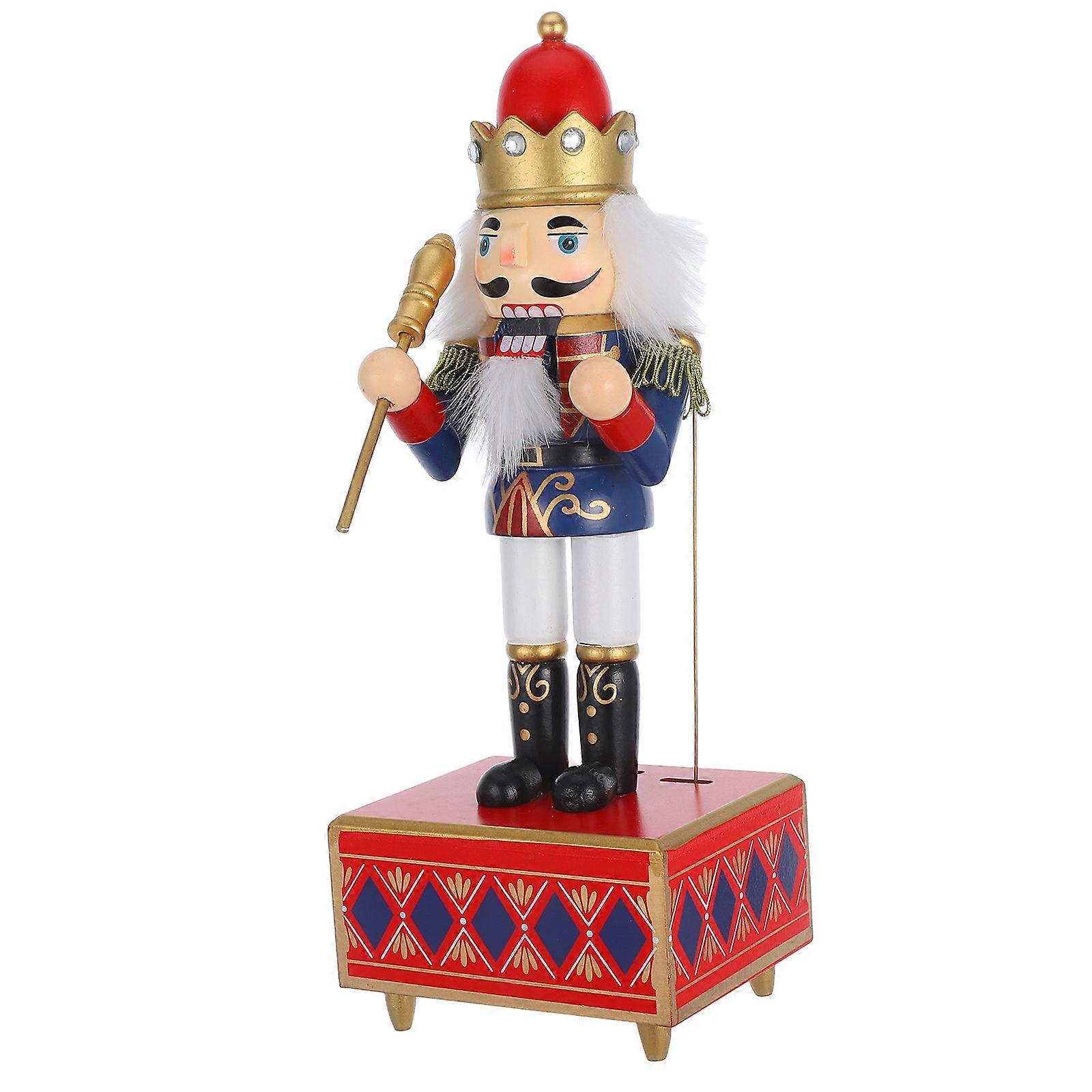 Christmas Musical Nutcracker Box for Decor 3Pcs Holiday Ornament