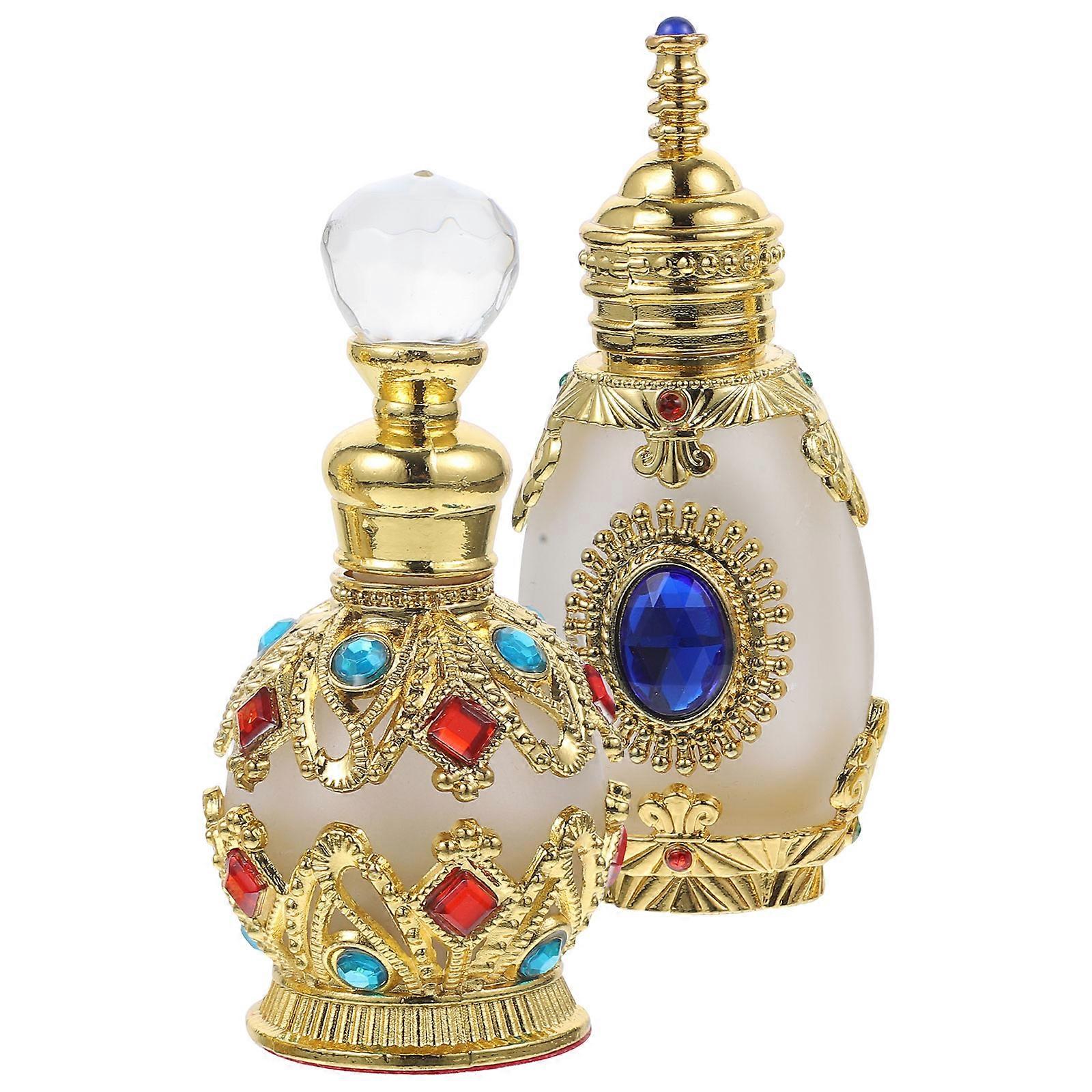 Refillable Perfume Bottle Glass Alloy for Essential Oils 8Pcs Set