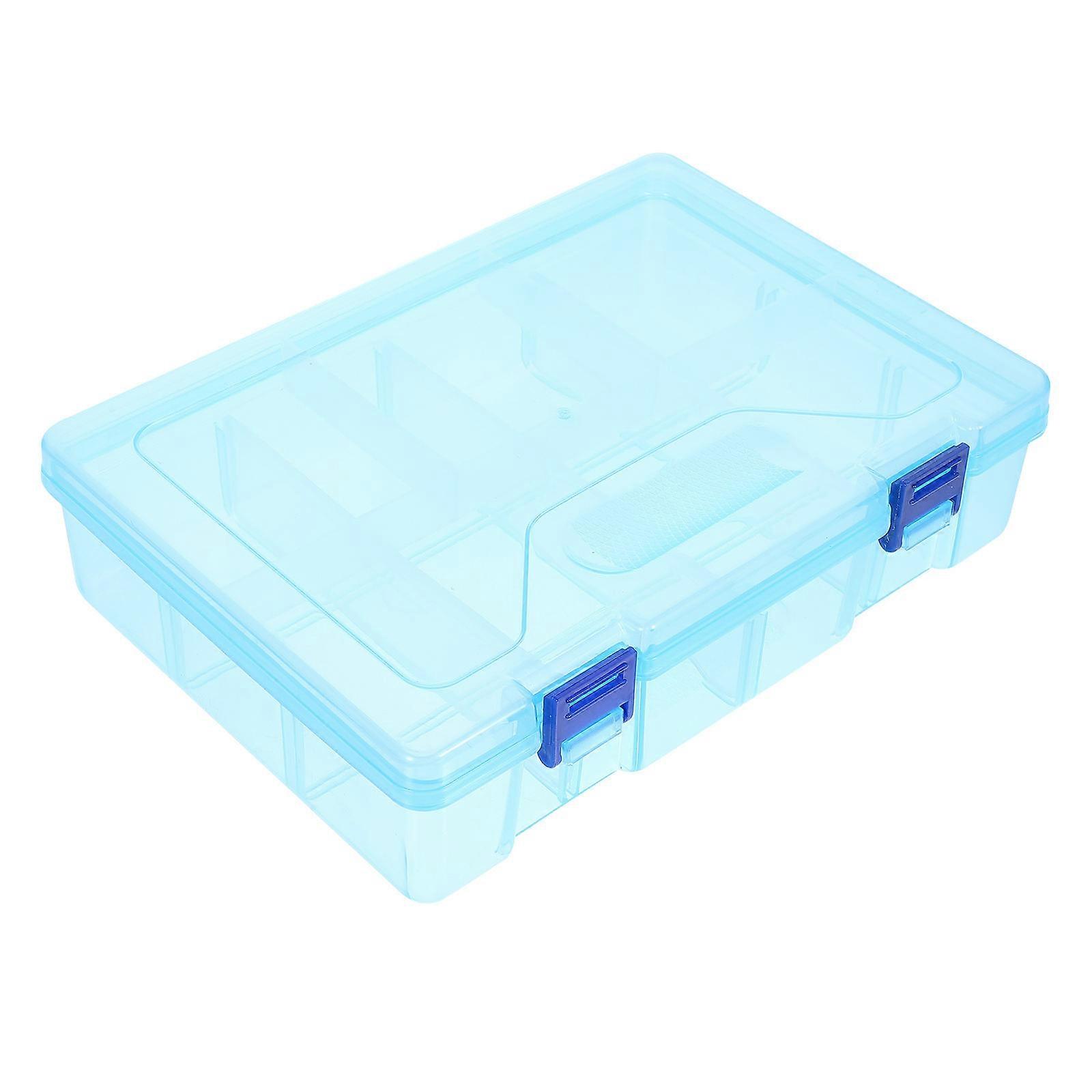 4Pcs Plastic Divider Box for Storage Use Adjustable Desktop Organizer Blue