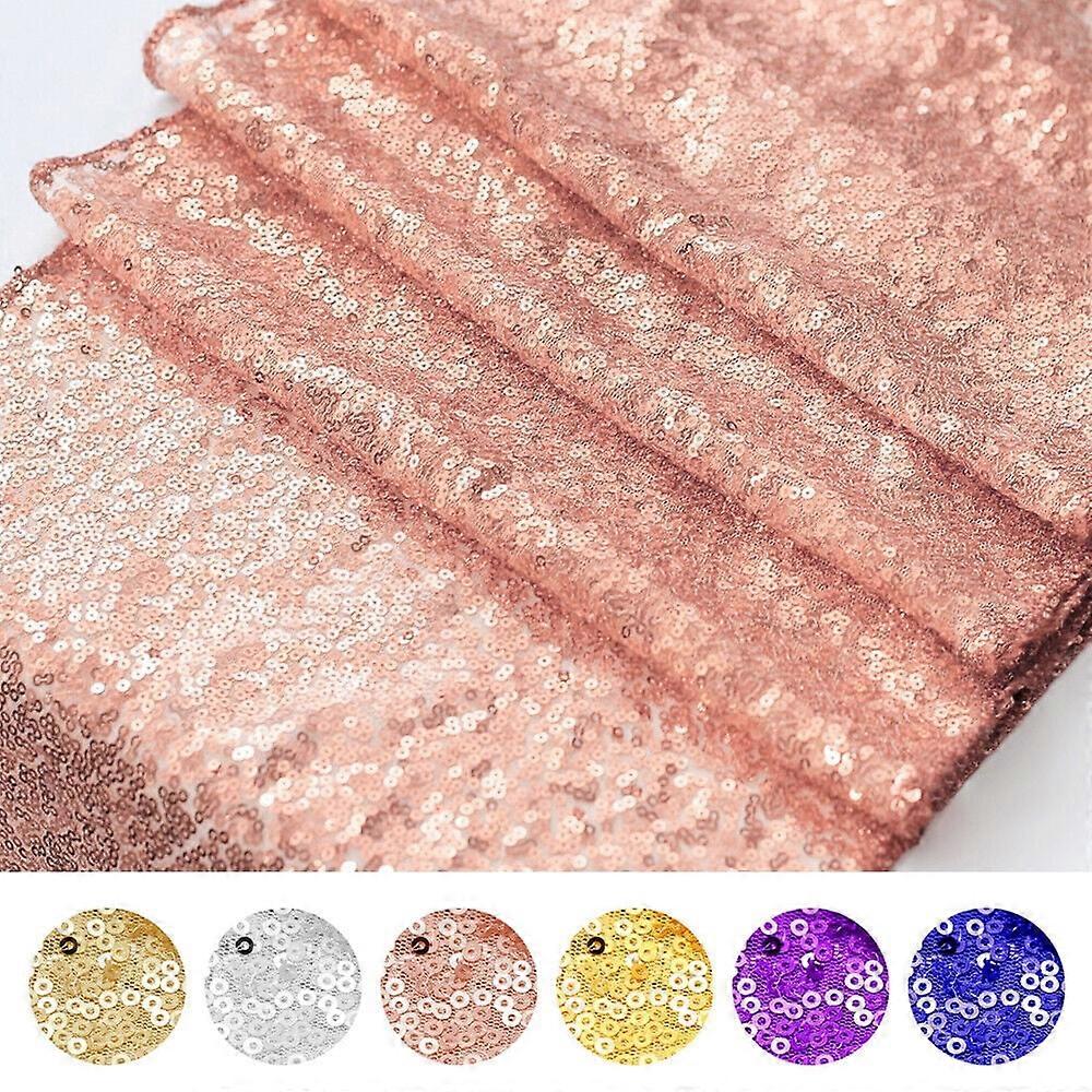 Glitz Wedding Sequin Table Runner Cloth 108in for Party Banquet