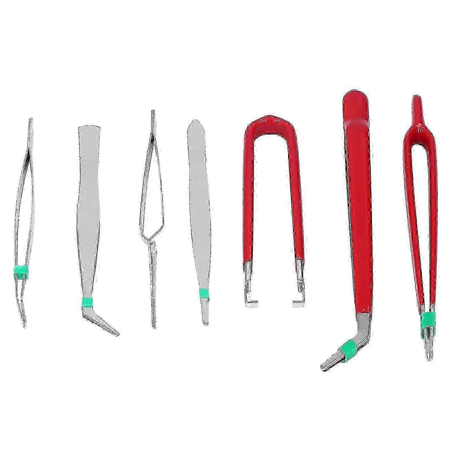 7Pcs Tweezers Anti Static Multi Purpose Hand Tool Set Kit for Maintenance Repair