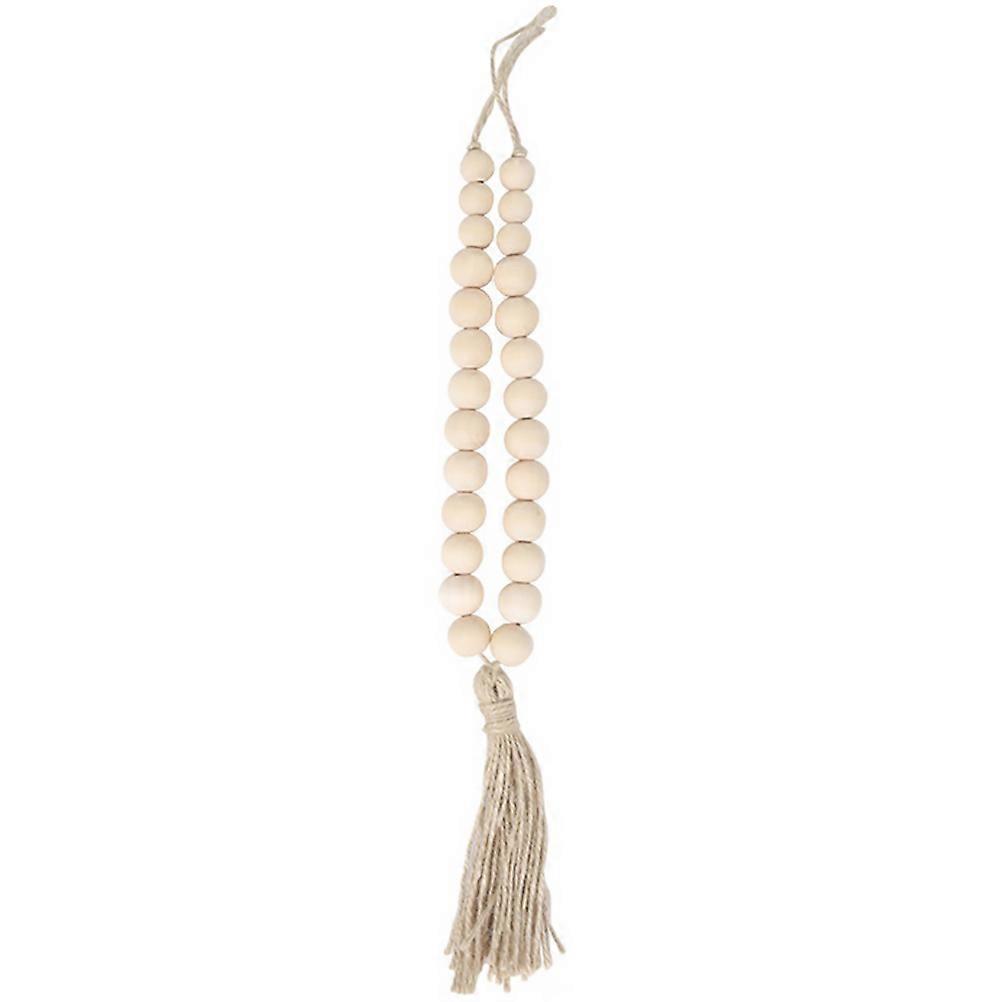Decorative Curtain Tie Rope Hand Knitting for 2Pcs with Beige Tassel