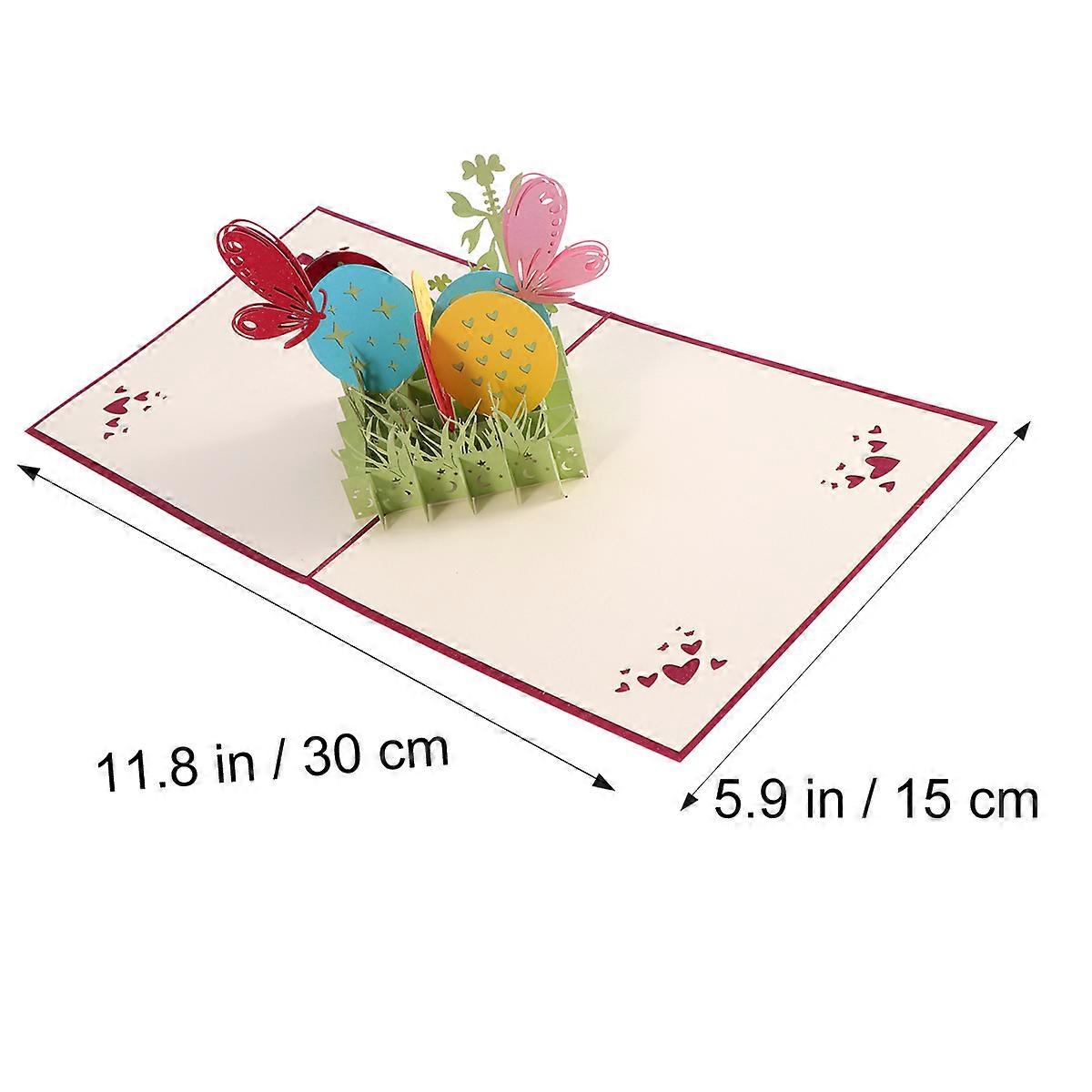 Greeting Cards 3D Easter Bunny and Eggs Cutouts for Holiday Use