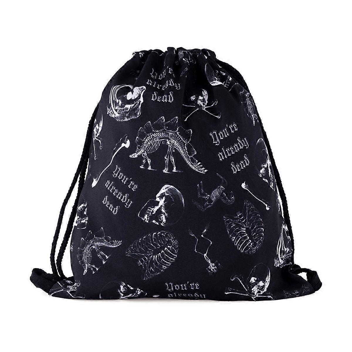 Halloween Backpack Oxford Cloth for Storage Use Drawstring Backpack