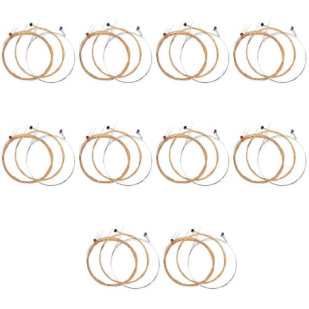 Acoustic Guitar Strings 120 Pcs Perfect For Musicians Replacing Guitar Accessories Coffee Color With Tone Shaping