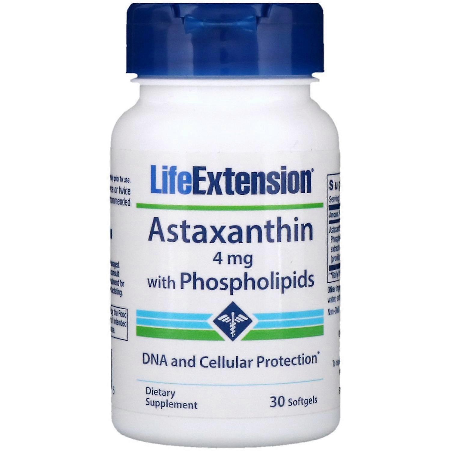 Life Extension, Astaxanthin with Phospholipids, 4 mg, 30 Softgels