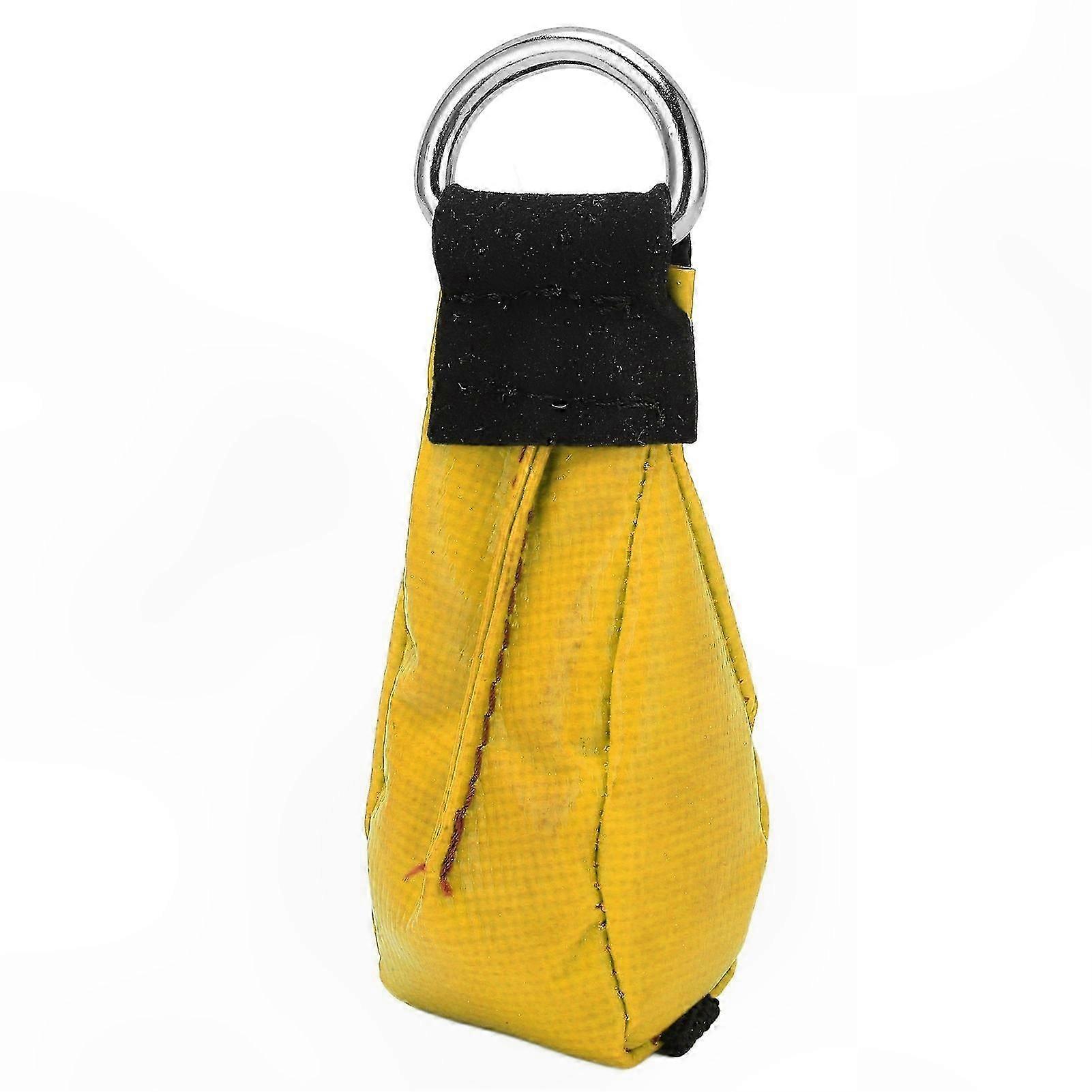 Nylon Sandbag for Outdoor Tree Climbing, Multipurpose Throw Weight Bag with Throwing Rope, Yellow