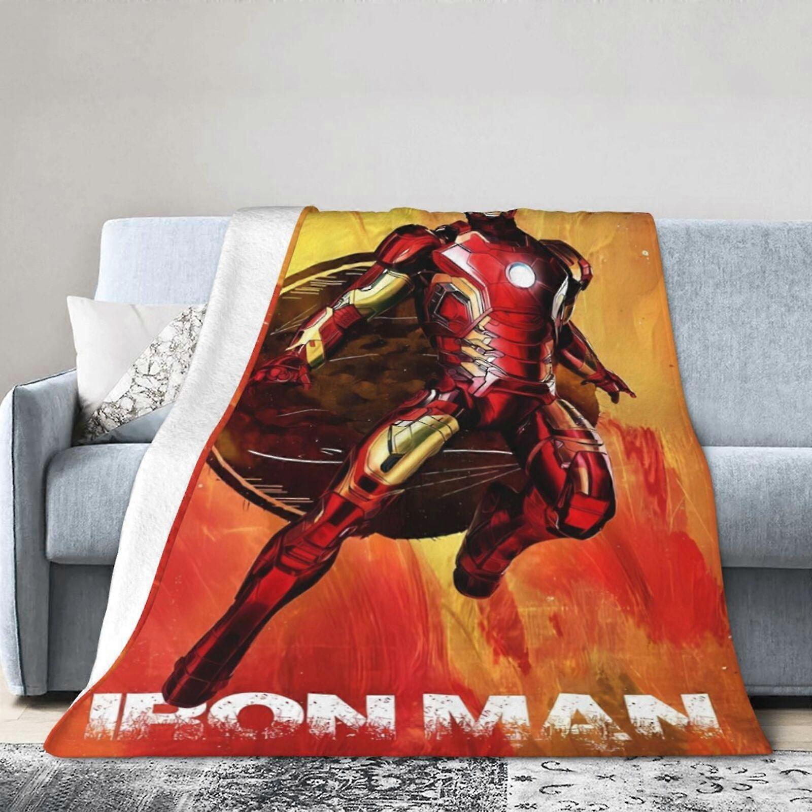 아이언맨 담요 던지기 침구실 장식 플란넬 담요 침대 소파 40"X30"