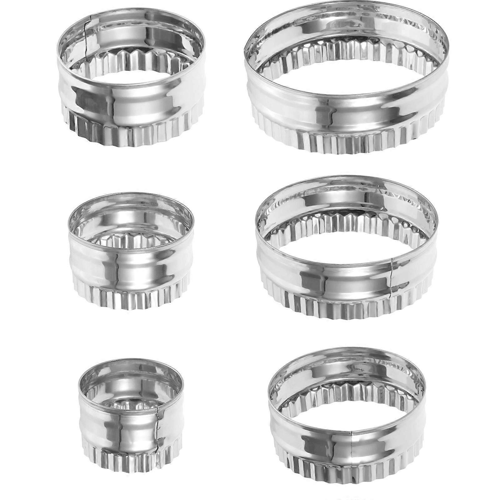 6Pcs Cake Ring for Baking Stainless Steel Round Mousse Mold Kitchen Set