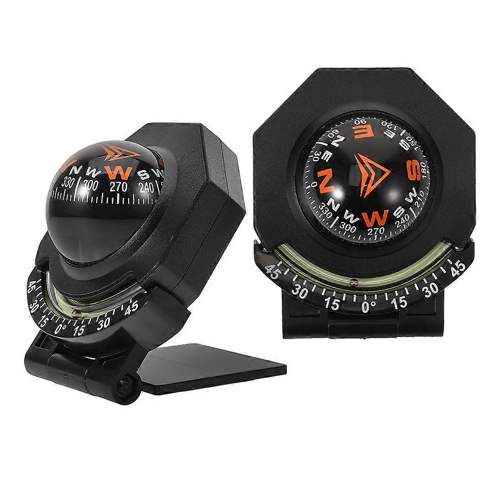Car Compass Auto Dashboard Compass with Inclinometer 6Pcs for Vehicles