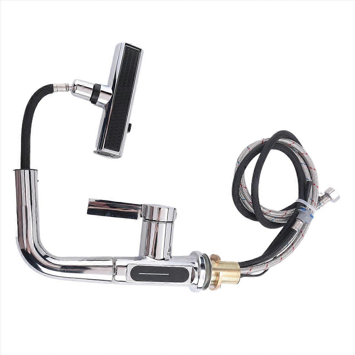 Cold Hot Mixer Taps Rotatable Sink Lifting Basin Faucet-B