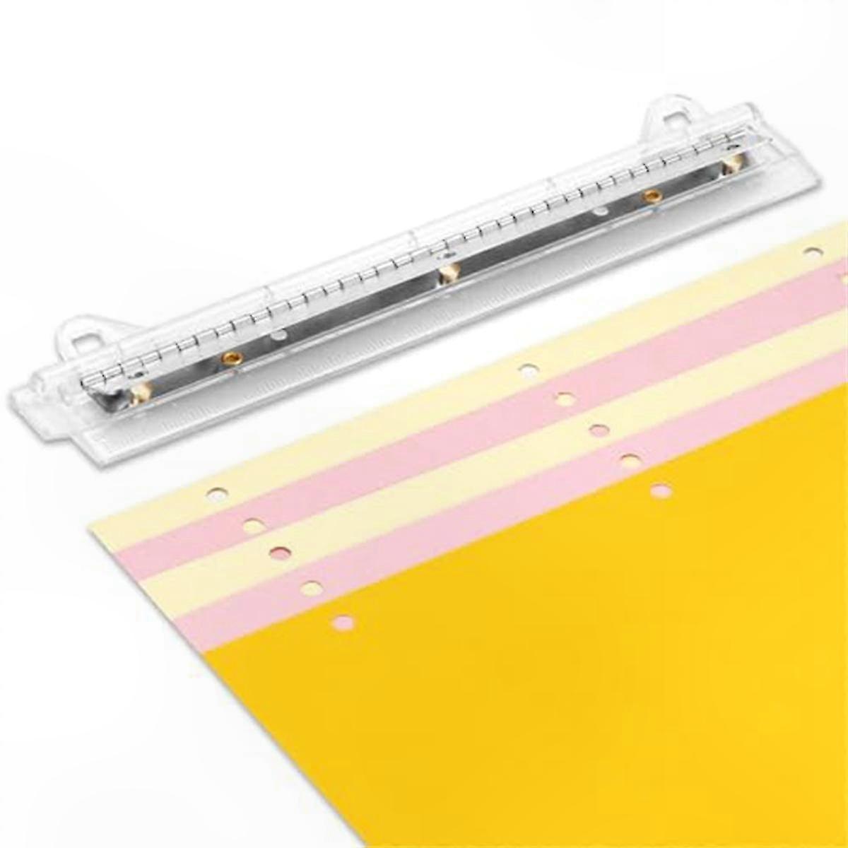 3-Hole Binder Punch, Portable Hole Puncher for 3-Ring Binders, Ideal for School and Office Use