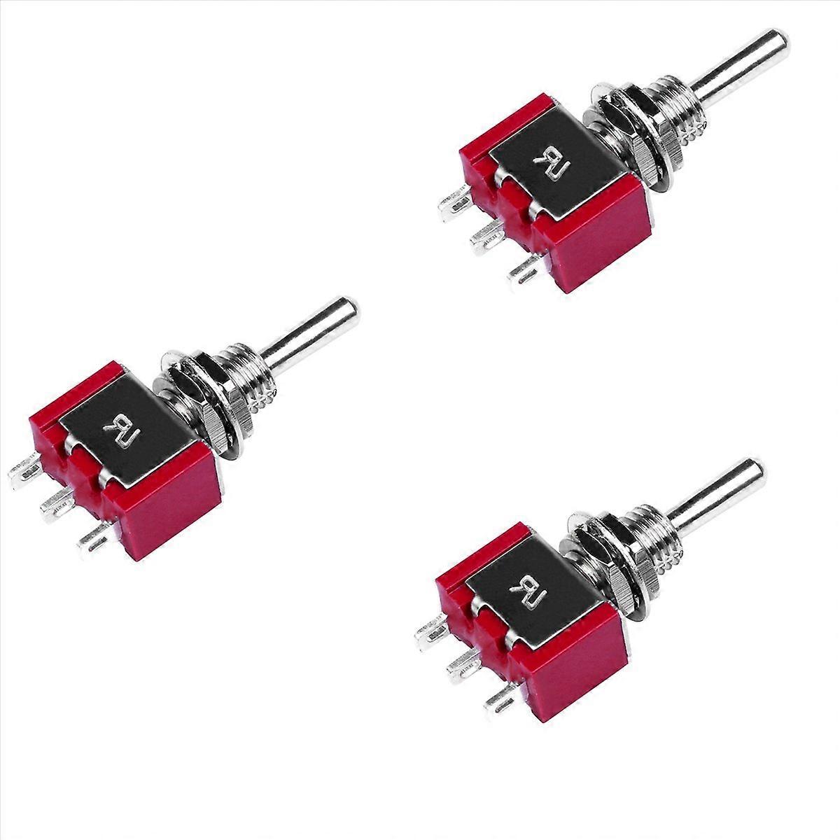 2 Pcs AC 250V 2A 120V 5A On/Off/On 3 Position Momentary Toggle Switch