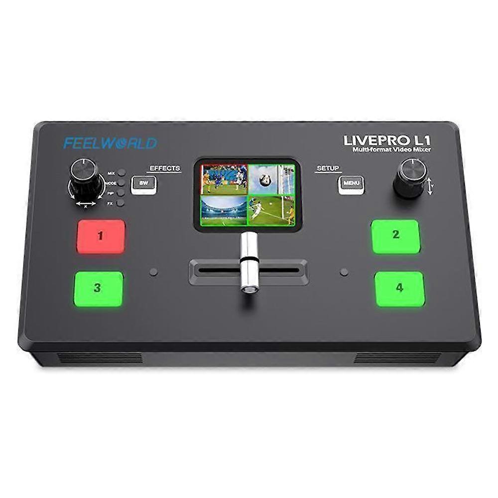 FEELWORLD LIVEPRO L1 V1 USB 3.0 Multi-Camera Live Streaming Video Switcher with 2-Inch TFT Screen, 4