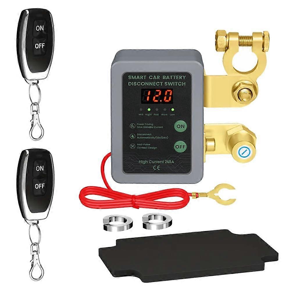 Car Remote Battery Disconnect Switch 12V 240A Remote Control Leakage Protection Power Off Switch