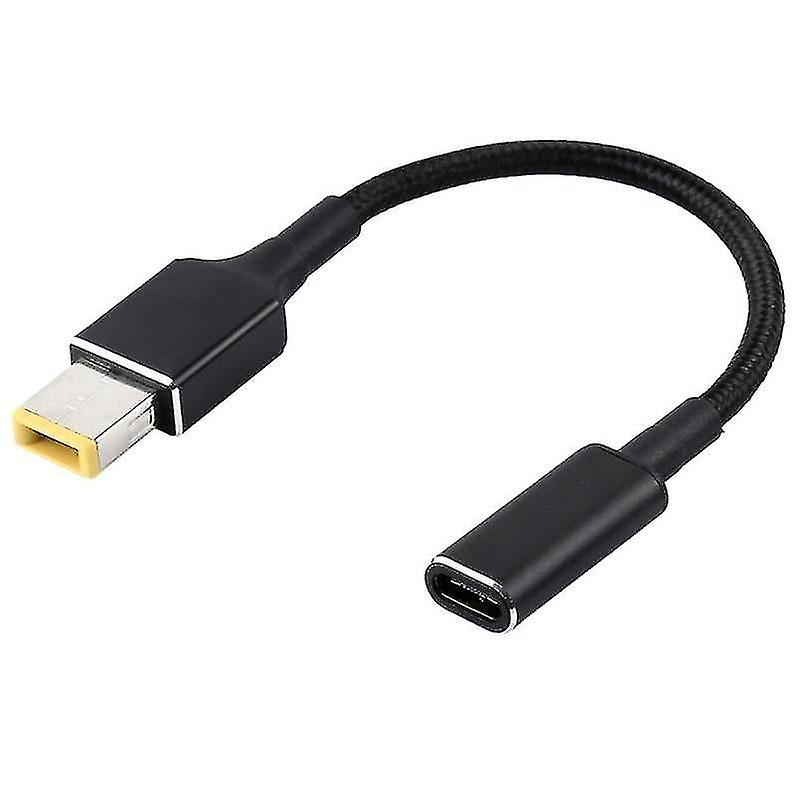 Computer Accessory Sets Pd 100w 18.5-20v Square Plug To Usb-c Type-c Adapter Nylon Braid Cable For Lenovo