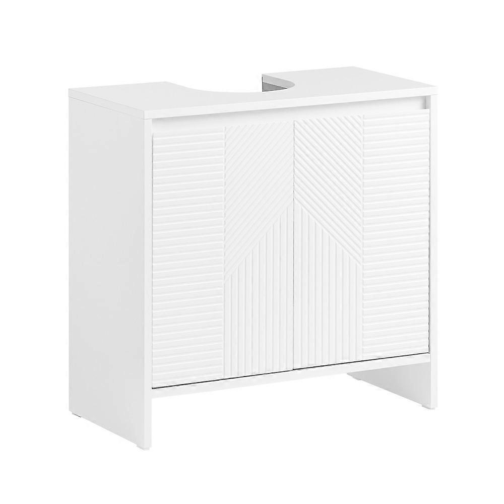 SoBuy BZR157-W,Under Sink Cabinet Bathroom Vanity Unit Bathroom Storage Cabinet with 2 Doors With Internal Adjustable Shelf,White
