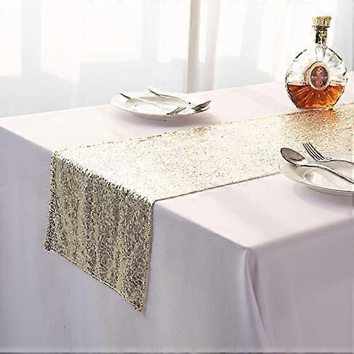 Table Runner Mediterranean Sequin Embroidered MultiColor Light Gold Starry Pattern AntiWrinkle WearResistant