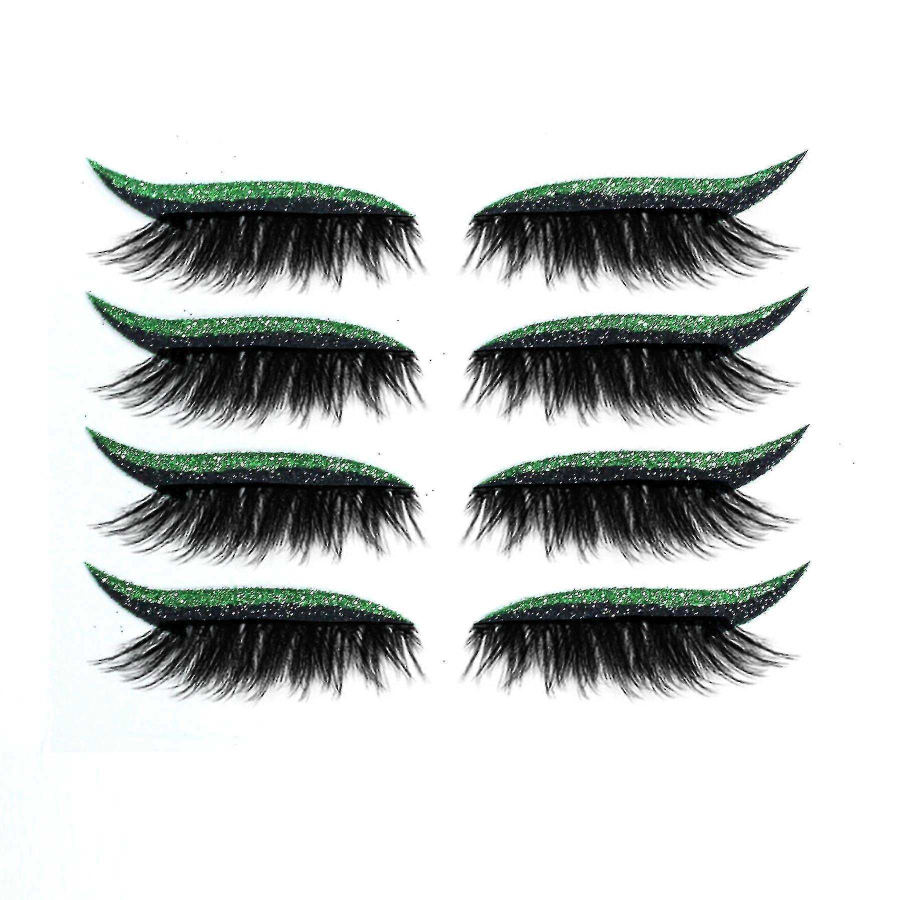 Green Glitter Self-adhesive Eyeshadow Sticker False Lashes Eye Makeup Sticker