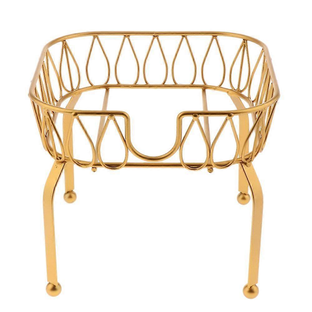 الزجاج جرة المشروبات موزع المعادن الرف النبيذ سلة حزب الشاي النبيذ حامل الذهبي L