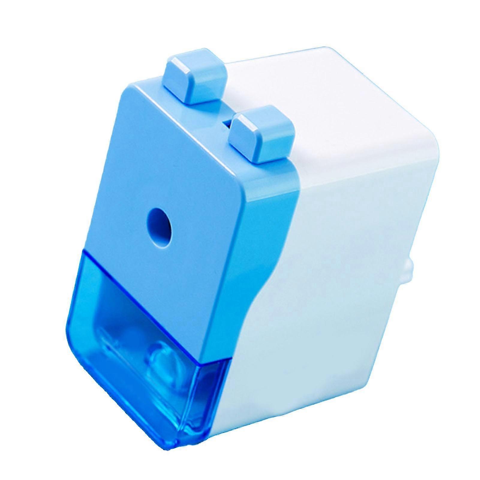 Hand Crank Pencil Sharpener Cute Cartoon Shape Effort Saving Manual Sketch Pencil Sharpener for Students Office Family Blue
