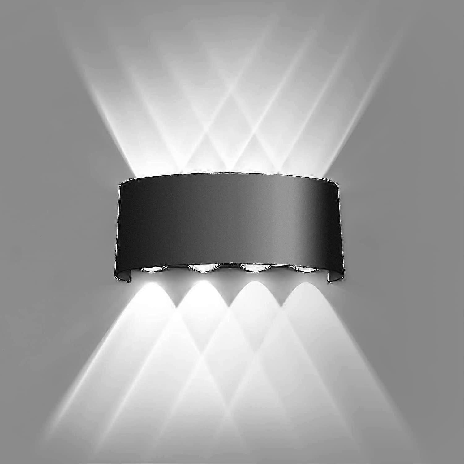 8W LED Wall Sconce Waterproof IP65 Aluminium Warm White Light
