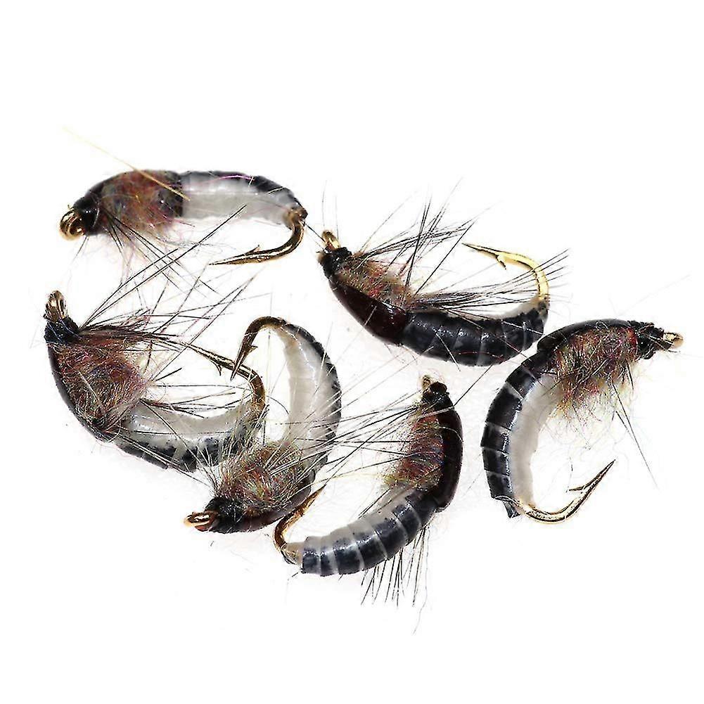 Fishing Lure 6pcs Realistic Nymph Scud Fly For Trout Fishing Artificial Insect Bait Lure Simulated Scud