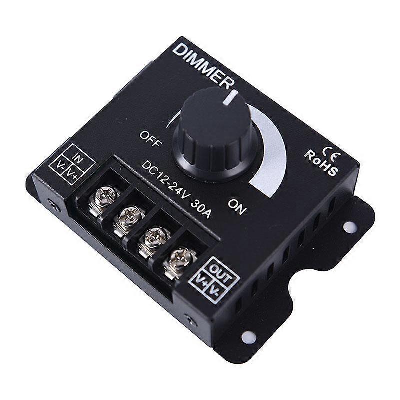 1 Pcs Dc12V/24V 30A Led Switch Dimmer Controller For Led Strip Single Color Black
