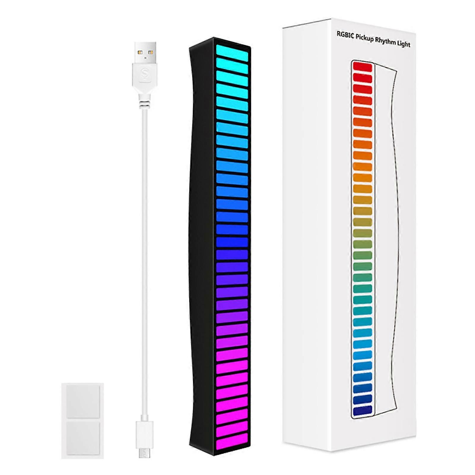 Sound Reactive LED Light Bar RGB Colorful APP Control Audio Music Rhythm Dynamic Strip Light for