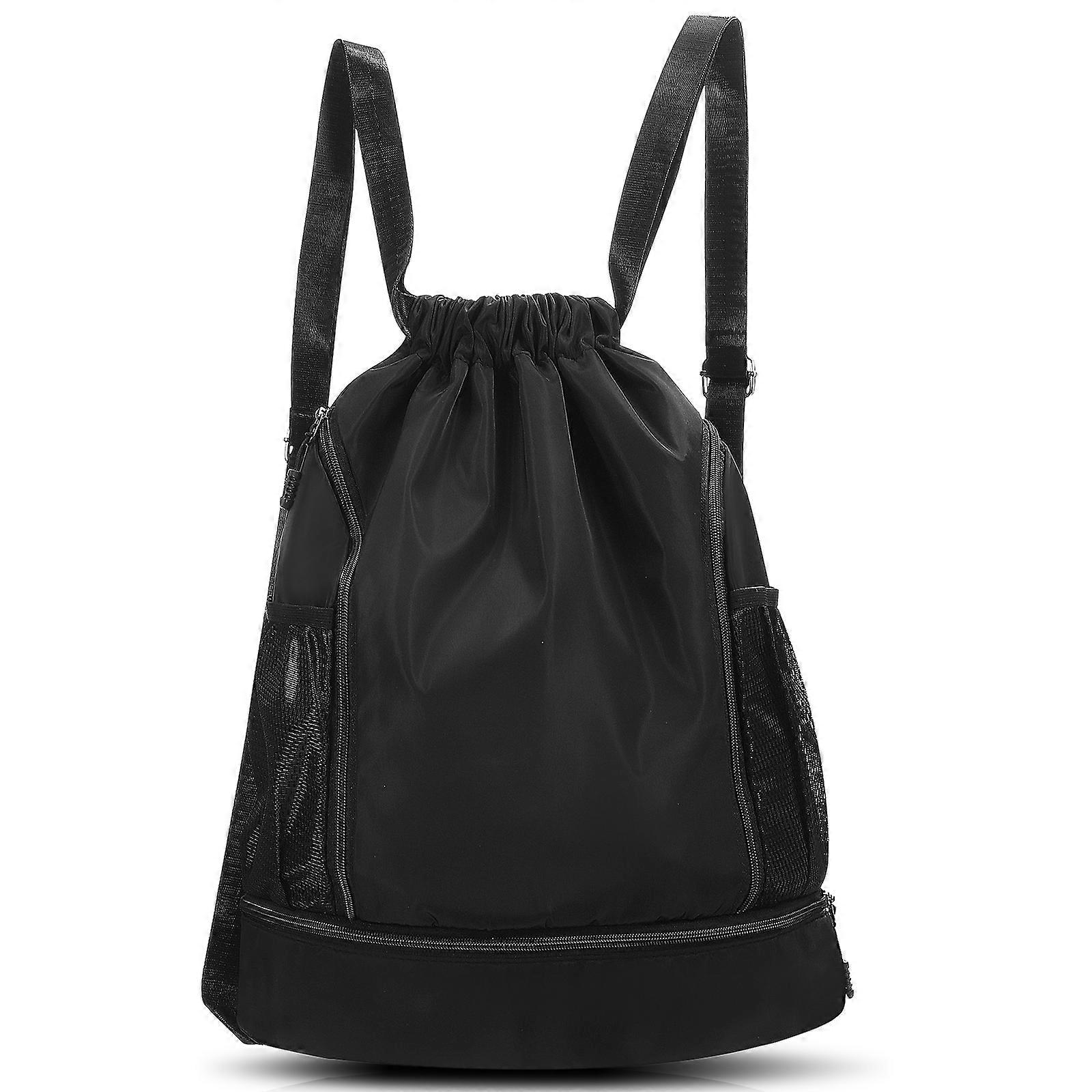 Sports Backpack Drawstring Gym Bag with Shoe Compartment