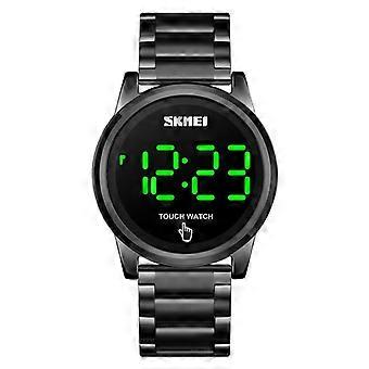 SKMEI 1684 Sporthorloge met stalen band voor heren, kleur: zwart