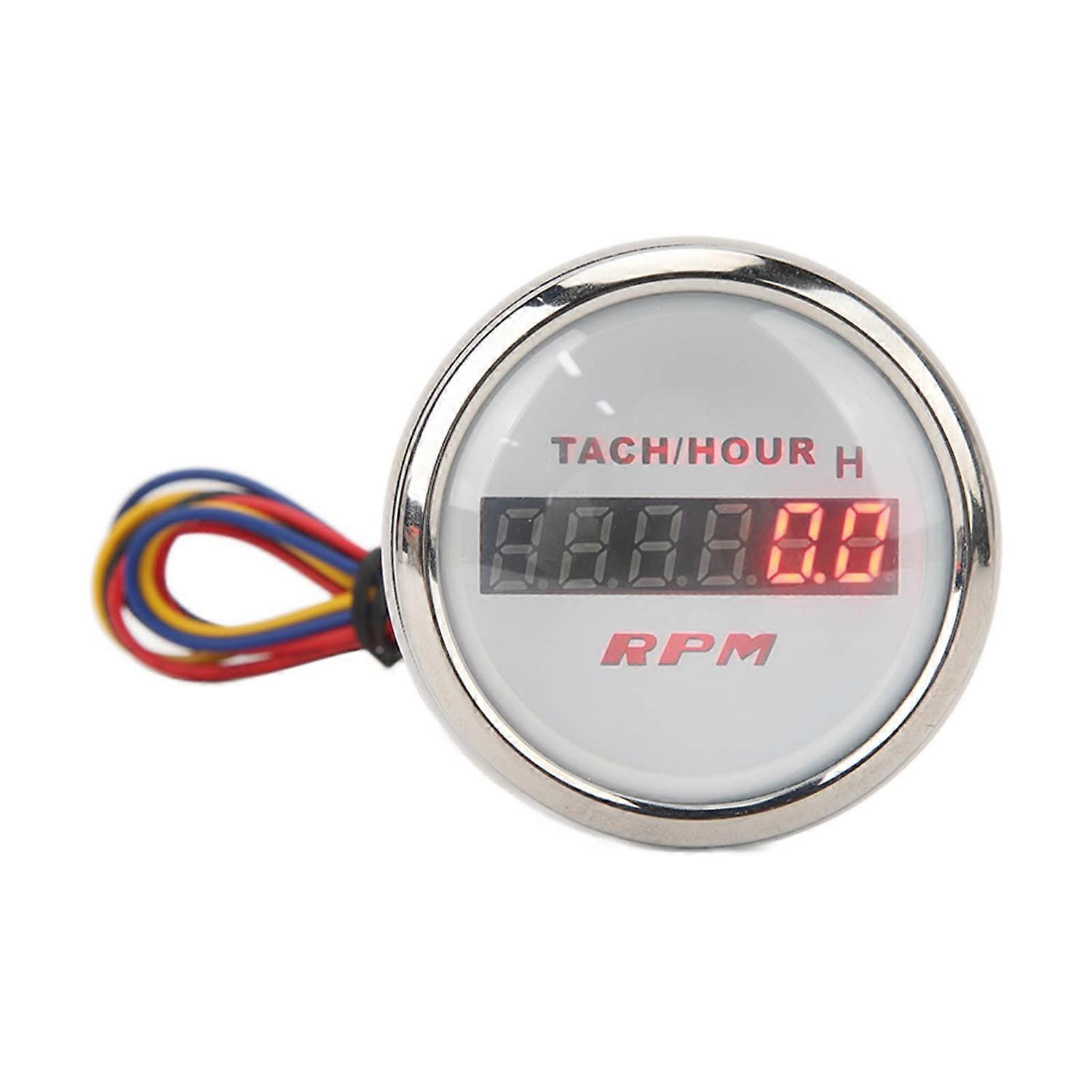 2in Digital Tachometer Accurate Digital Display Tacho Gauge for RV Yacht Fishing Boat Ship DC 9 to 3
