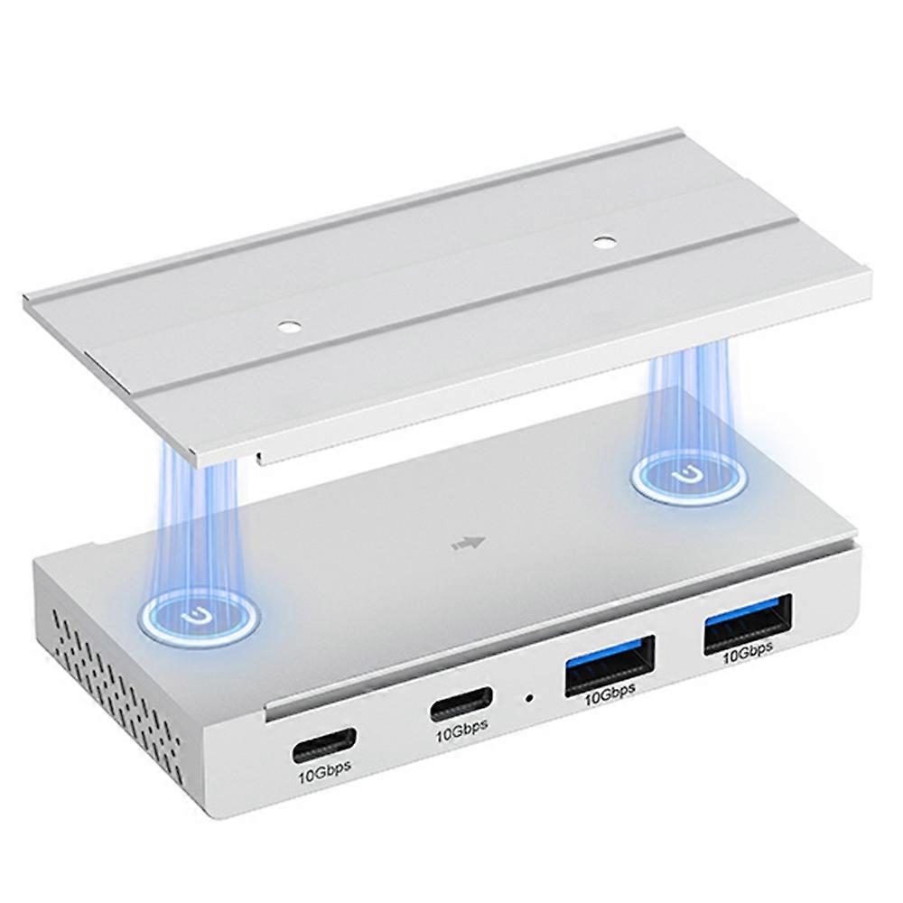 HST-2A2C USB Hub Magnetic Rail Expansion Dock 2xUSB3.2+2xType-C Splitter Adapter
