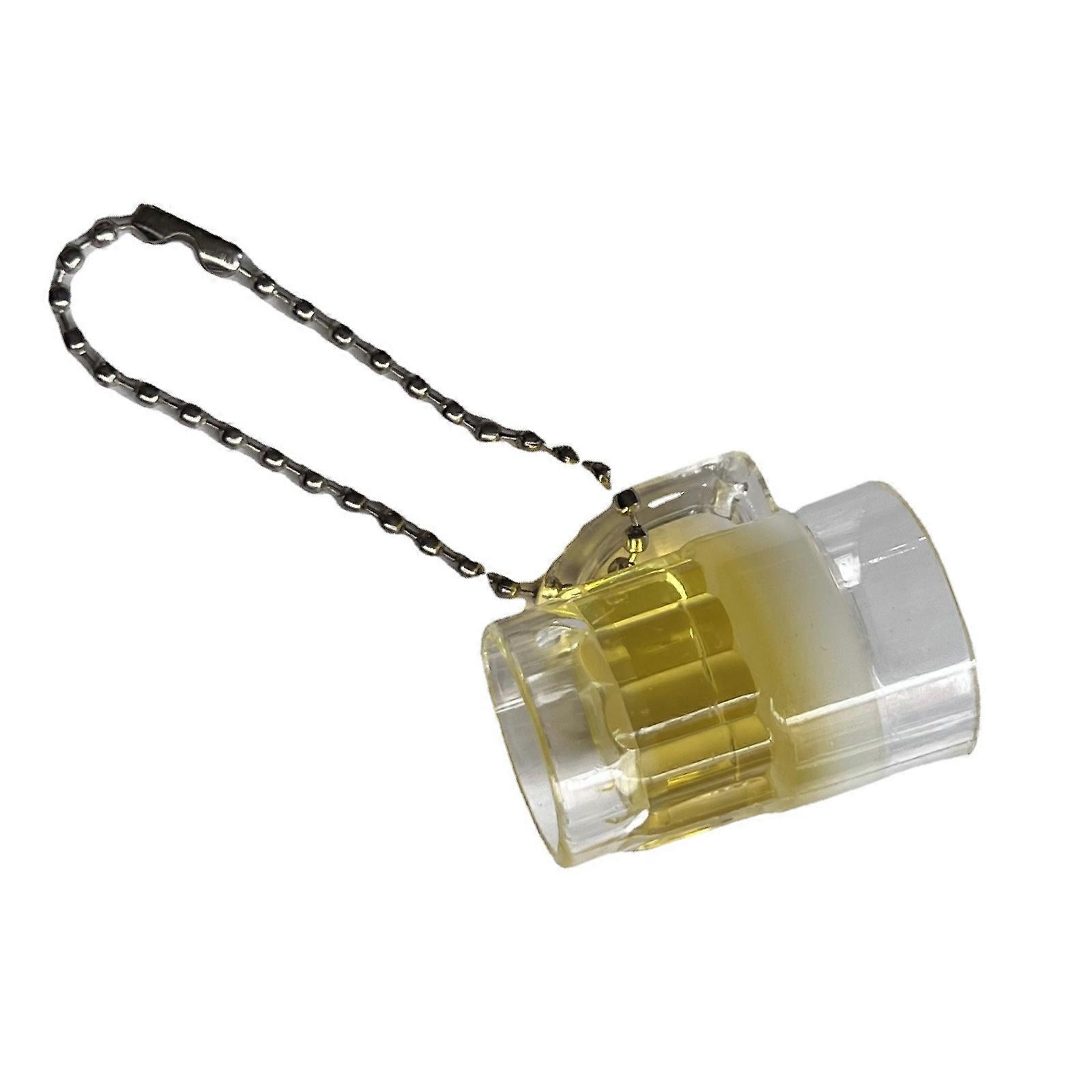 Humorous Beer Bottle Keyring Resin Crafted Sturdy Accessory For Gifting Multicolor