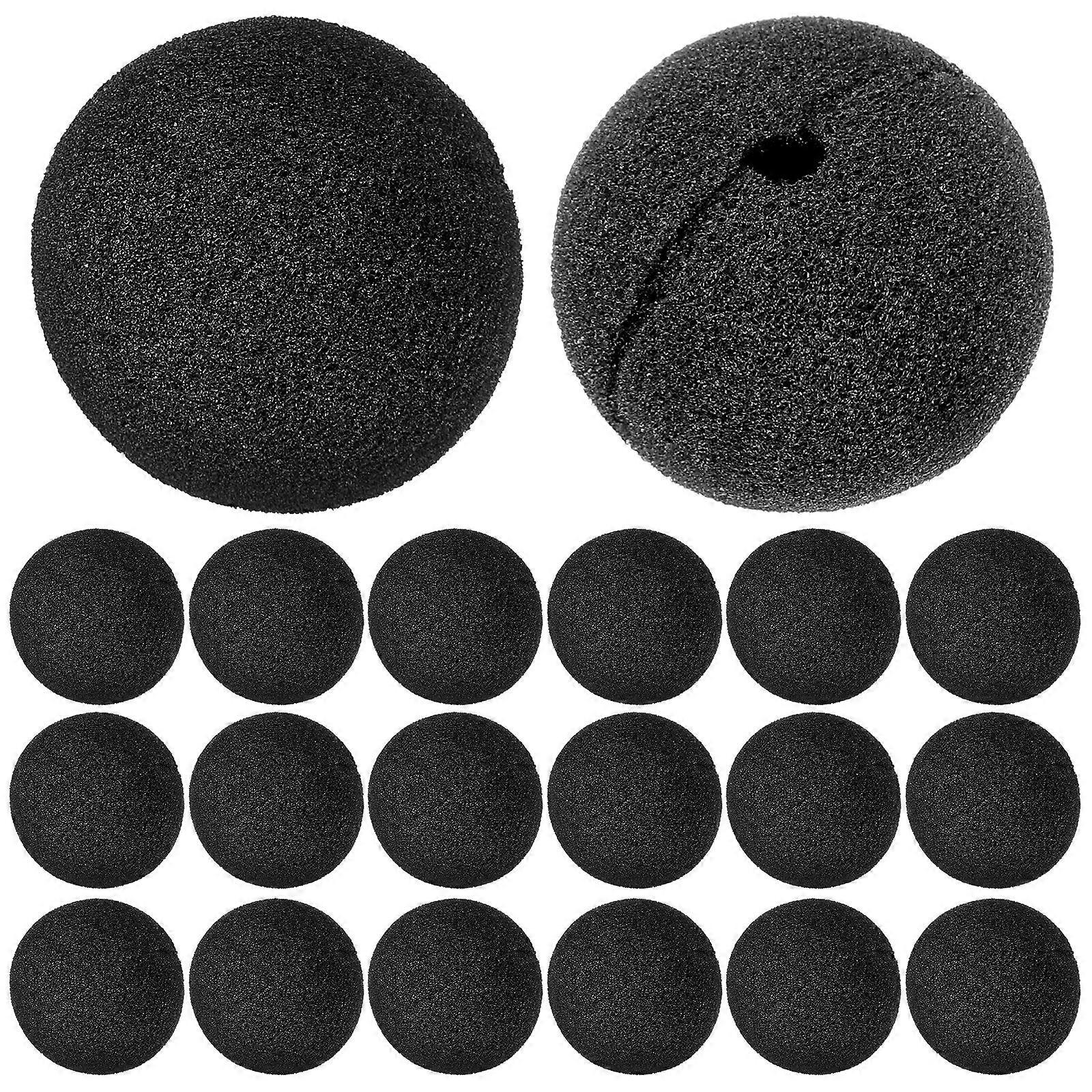 50pcs面白いスポンジピエロの鼻ドレスアップ小道具クリスマスハロウィーンパーティーコスチュームボールのステージ小道具(ブラック)