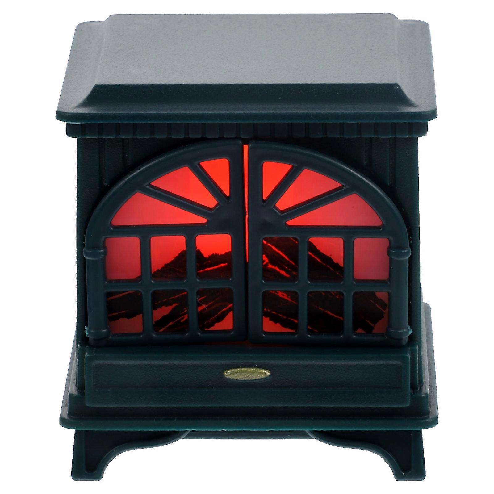 Luminous Mini Fireplace for Decor Doll House Miniature Model
