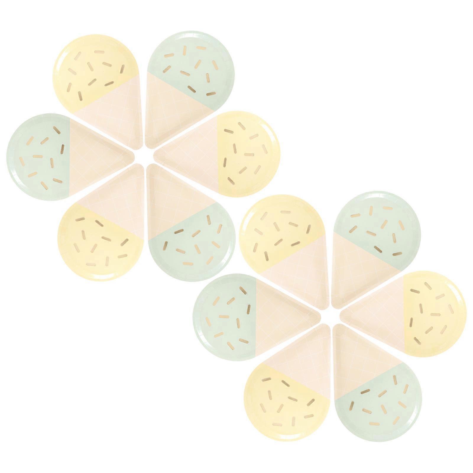 Ice Plates Paper Plates for Serving 16Pcs Dessert Cake