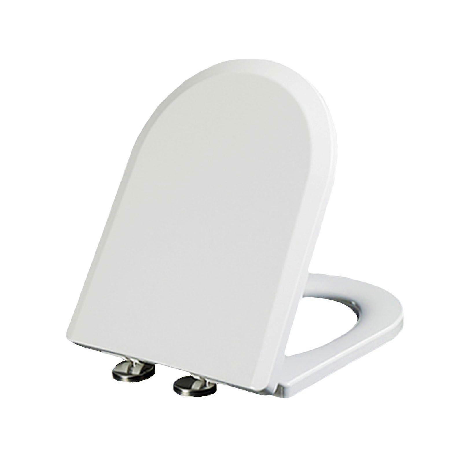 Toilet Seat with Quick Release, Easy Clean Loo Lid with  Fixings for Bathroom Replacement, 35.5x44cm
