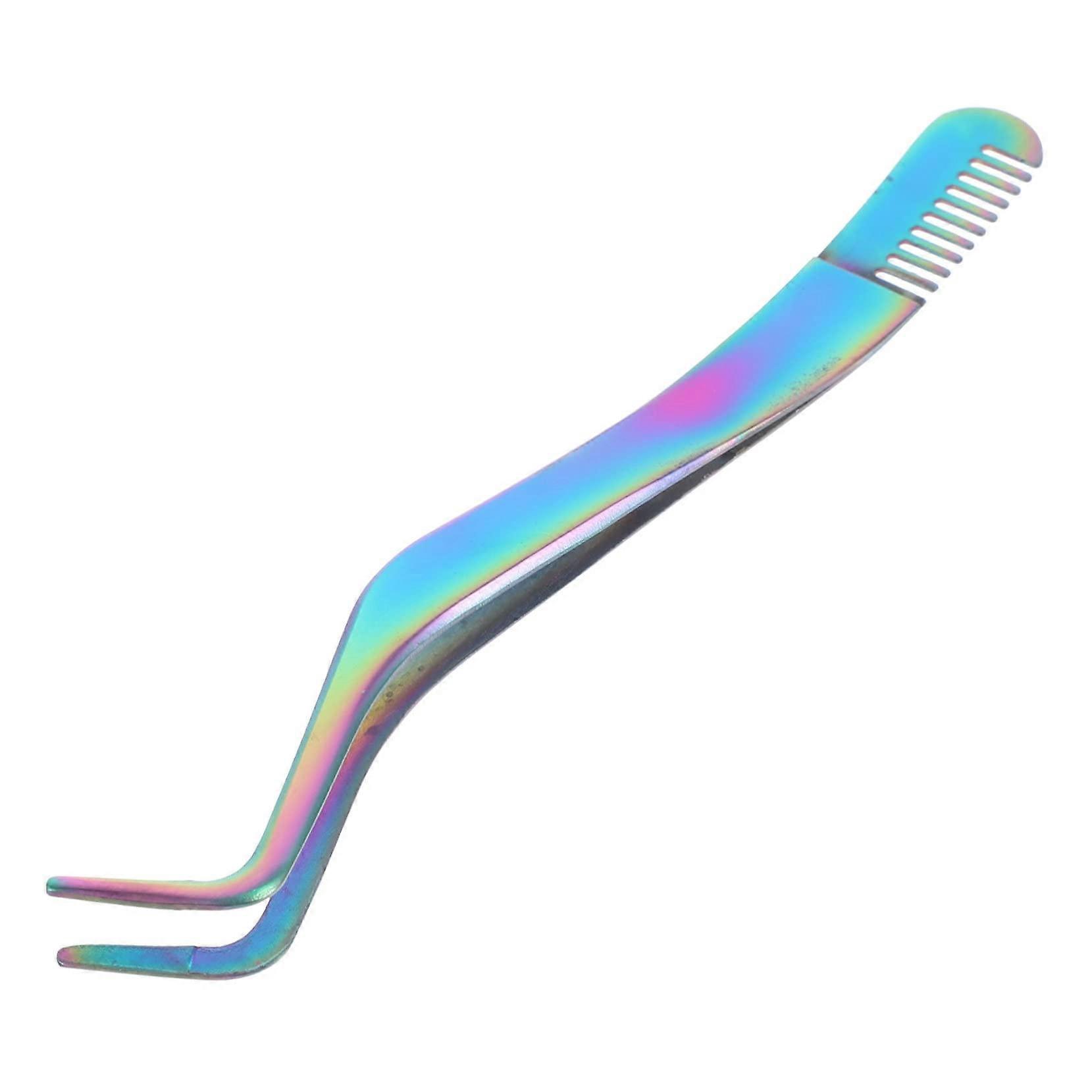 Eyelash Extension Applicator Tweezer Tool with Comb for False Lashes and Makeup Application