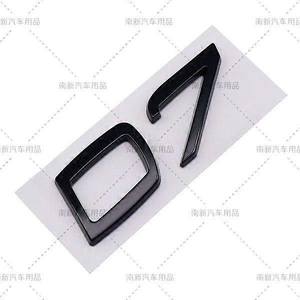 D2 D3 D4 D5 D6 D7 D8 label suitable for Volvo modified car displacement rear digital English D7-Black D7-Black