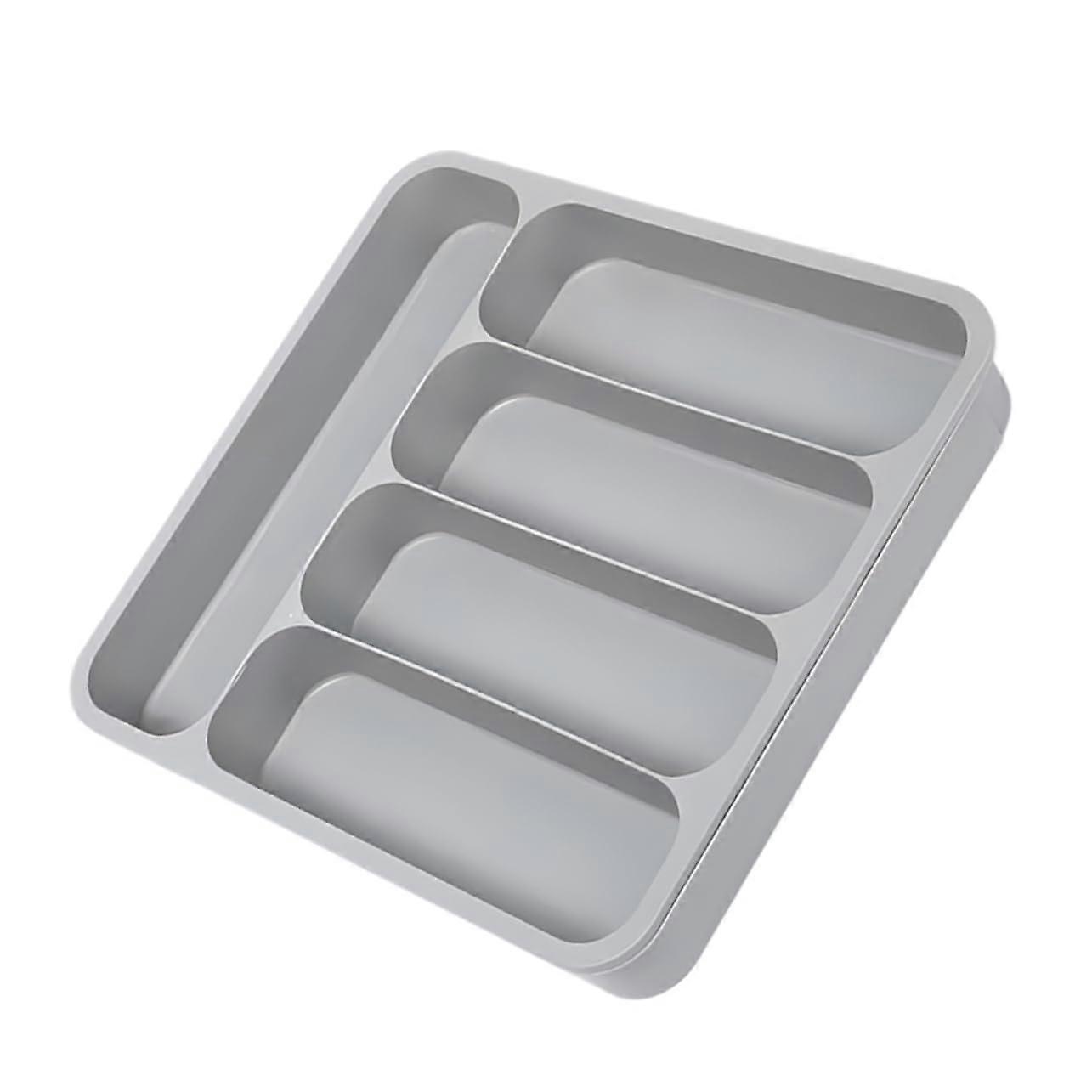 Expandable Cutlery Drawer Organizer with Adjustable Compartments for Kitchen Utensils and Silverware